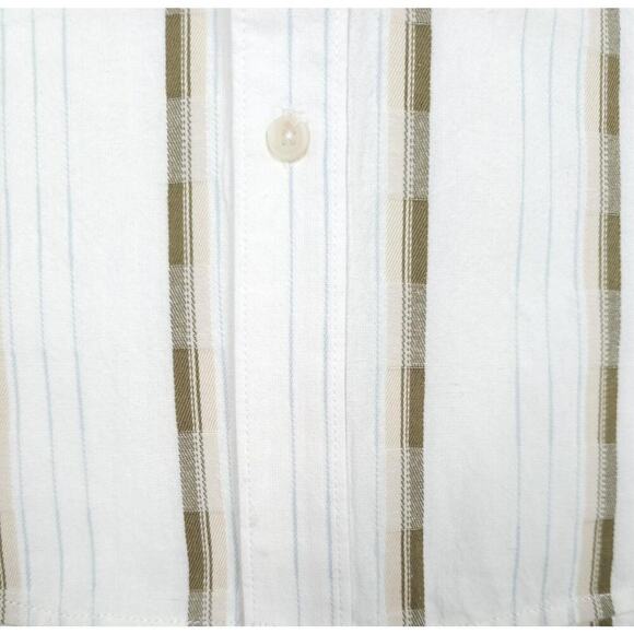 Volcom Men's Classic-Fit Barrun Stripe S/S Cotton Shirt Primer White Small NWT - Picture 4 of 12